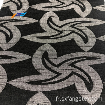 Polyester Fukuro Jacquard Abaya Tissu Noir Formel